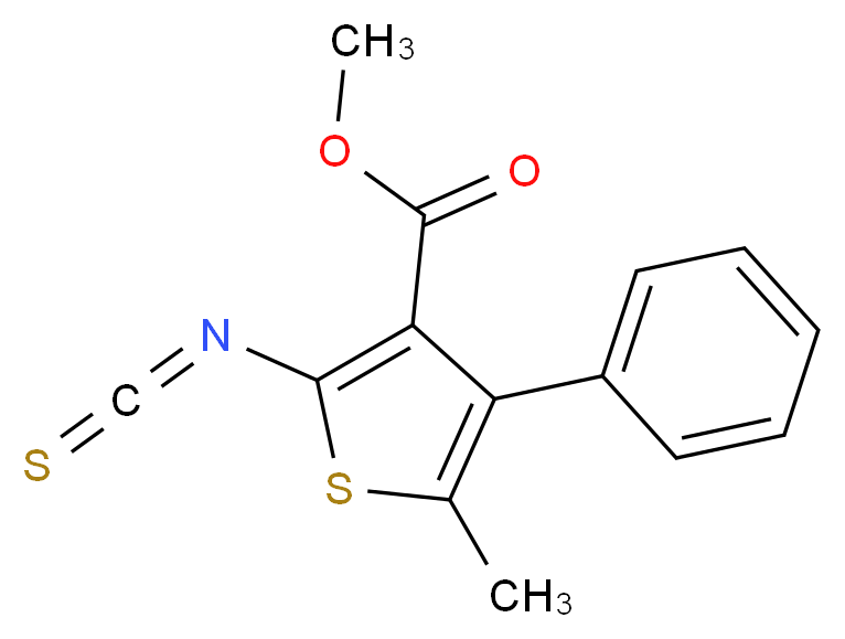 Methyl 2-isothiocyanato-5-methyl-4-phenylthiophene-3-carboxylate_分子结构_CAS_)