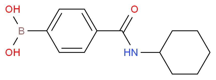 4-(环己基氨甲酰基)苯硼酸_分子结构_CAS_762262-07-7)