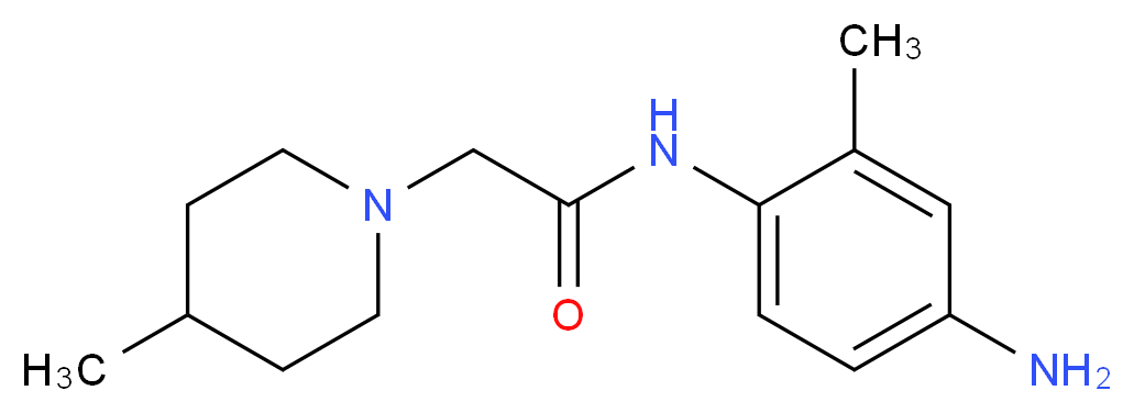 N-(4-Amino-2-methyl-phenyl)-2-(4-methyl-piperidin-1-yl)-acetamide_分子结构_CAS_436090-56-1)