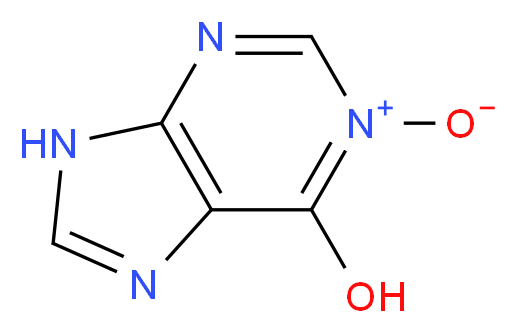 次黄嘌呤 1-氧化物_分子结构_CAS_5167-14-6)