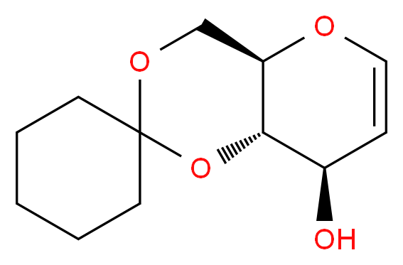 4,6-O-Cyclohexylidene-D-glucal_分子结构_CAS_1117976-51-8)