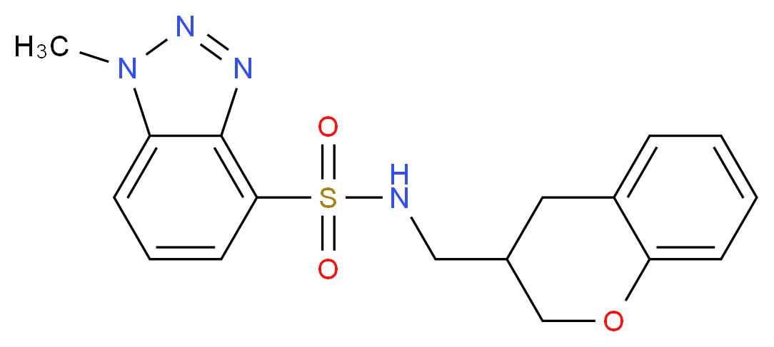 N-(3,4-dihydro-2H-chromen-3-ylmethyl)-1-methyl-1H-1,2,3-benzotriazole-4-sulfonamide_分子结构_CAS_)