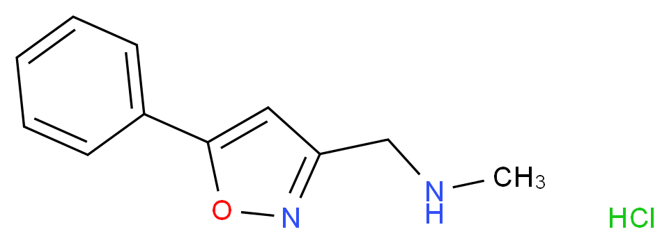 methyl[(5-phenyl-1,2-oxazol-3-yl)methyl]amine hydrochloride_分子结构_CAS_852227-91-9