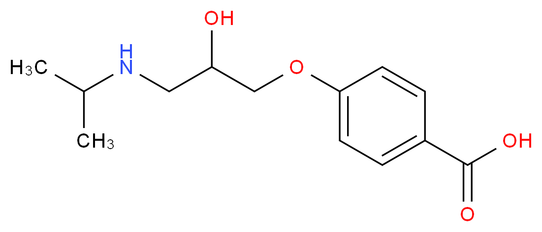 4-{2-hydroxy-3-[(propan-2-yl)amino]propoxy}benzoic acid_分子结构_CAS_72570-70-8
