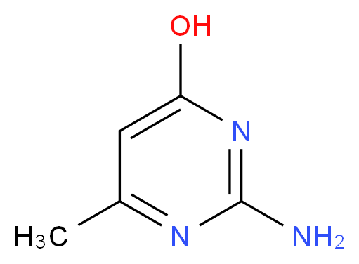 2-Amino-4-hydroxy-6-methylpyrimidine_分子结构_CAS_3977-29-5)