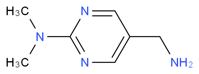 5-(AMINOMETHYL)-N,N-DIMETHYLPYRIMIDIN-2-AMINE_分子结构_CAS_910380-79-9)