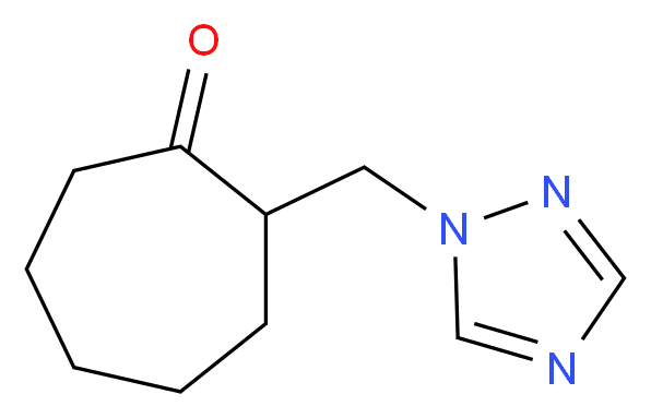 2-(1H-1,2,4-triazol-1-ylmethyl)cycloheptan-1-one_分子结构_CAS_313276-51-6
