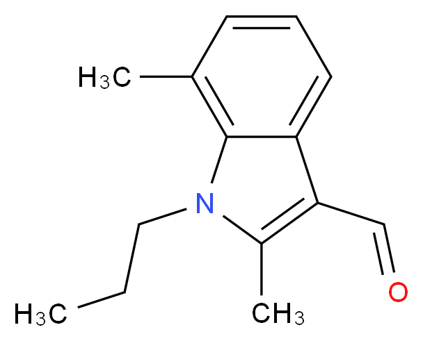 2,7-Dimethyl-1-propyl-1H-indole-3-carbaldehyde_分子结构_CAS_)