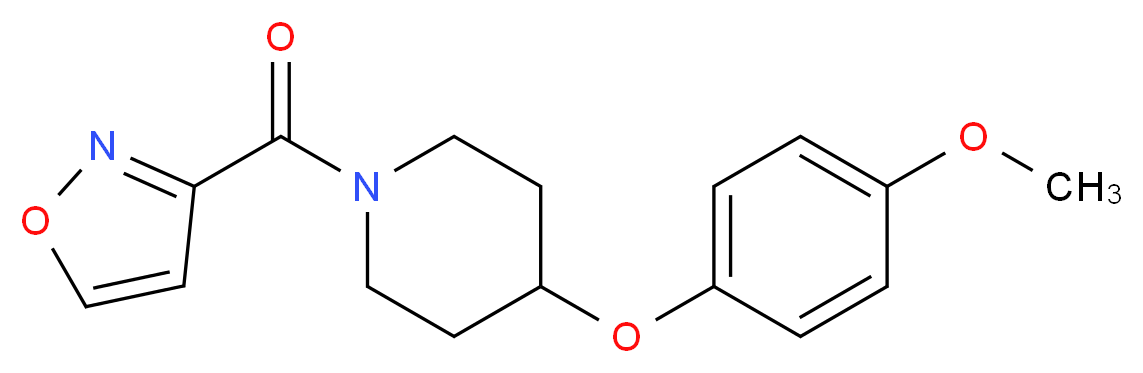 1-(3-isoxazolylcarbonyl)-4-(4-methoxyphenoxy)piperidine_分子结构_CAS_)