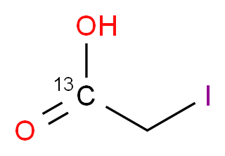 碘乙酸-1-13C_分子结构_CAS_286367-80-4)