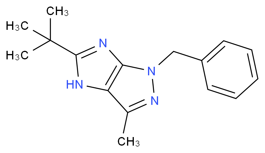 1-benzyl-5-tert-butyl-3-methyl-1,4-dihydroimidazo[4,5-c]pyrazole_分子结构_CAS_)