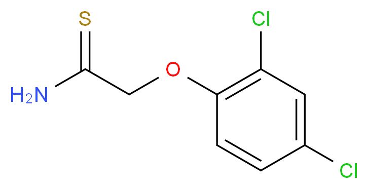 2-(2,4-dichlorophenoxy)ethanethioamide_分子结构_CAS_2302-32-1