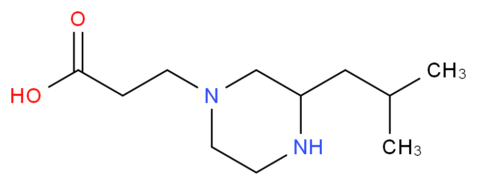 3-[3-(2-methylpropyl)piperazin-1-yl]propanoic acid_分子结构_CAS_1060814-03-0