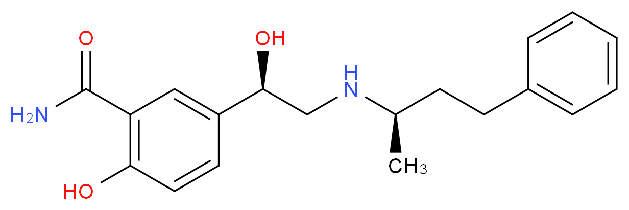 2-hydroxy-5-[(1R)-1-hydroxy-2-{[(2R)-4-phenylbutan-2-yl]amino}ethyl]benzamide_分子结构_CAS_75659-07-3