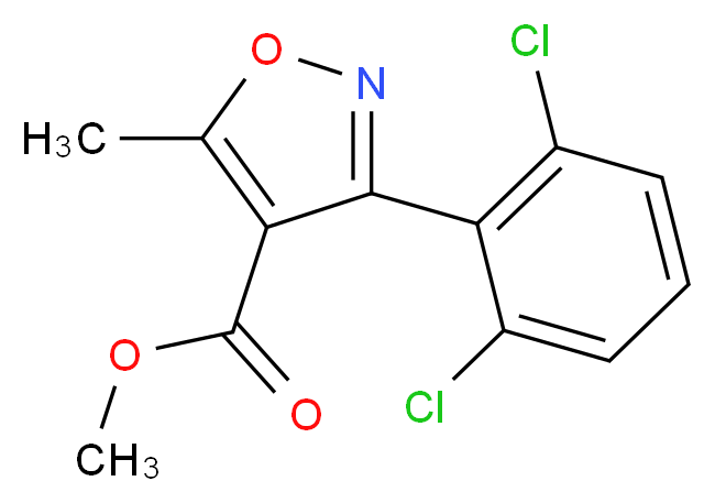 methyl 3-(2,6-dichlorophenyl)-5-methylisoxazole-4-carboxylate_分子结构_CAS_4402-83-9)