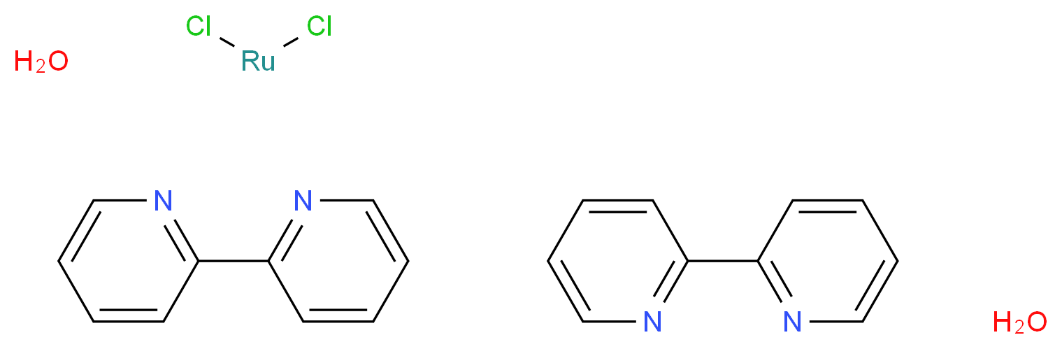 顺-双(2,2'-二吡啶基)二氯化钌(II)二水合物_分子结构_CAS_15746-57-3)