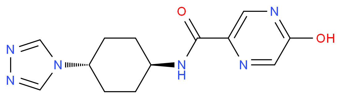 5-hydroxy-N-[trans-4-(4H-1,2,4-triazol-4-yl)cyclohexyl]pyrazine-2-carboxamide_分子结构_CAS_)
