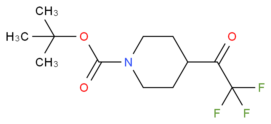 tert-Butyl 4-(2,2,2-trifluoroacetyl)piperidine-1-carboxylate_分子结构_CAS_1093759-80-8)