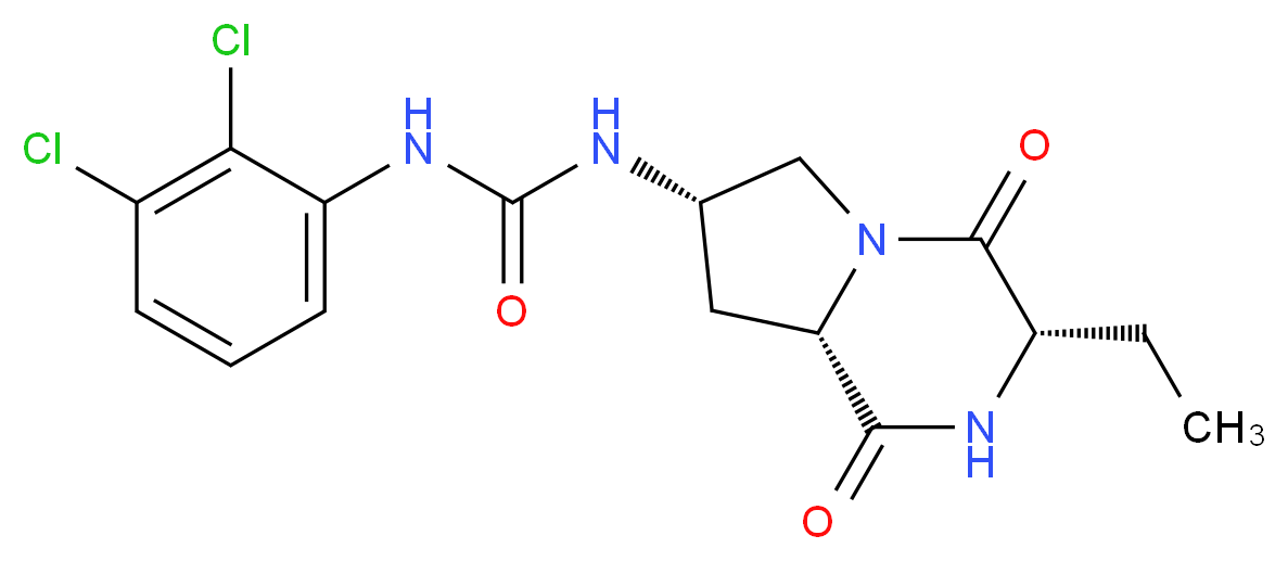 N-(2,3-dichlorophenyl)-N'-[(3S,7S,8aS)-3-ethyl-1,4-dioxooctahydropyrrolo[1,2-a]pyrazin-7-yl]urea_分子结构_CAS_)