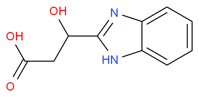 3-(1H-Benzoimidazol-2-yl)-3-hydroxy-propionic acid_分子结构_CAS_)