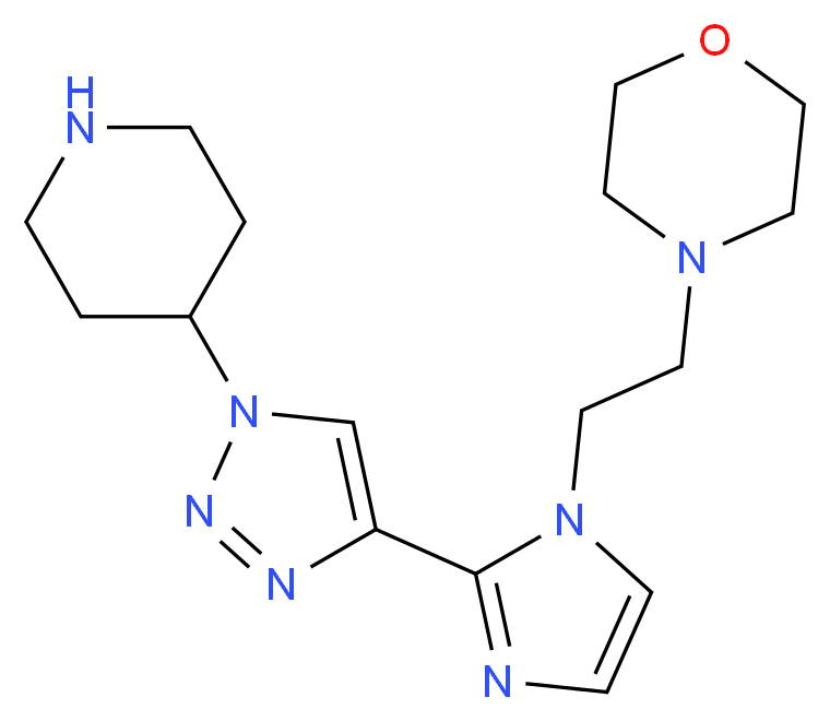 4-{2-[2-(1-piperidin-4-yl-1H-1,2,3-triazol-4-yl)-1H-imidazol-1-yl]ethyl}morpholine_分子结构_CAS_)