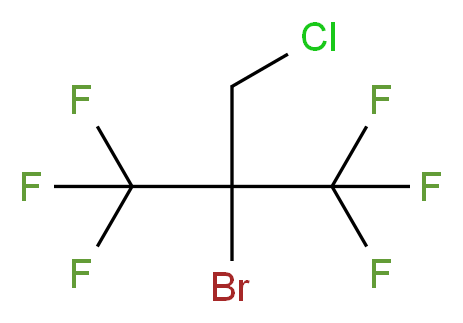 2-bromo-3-chloro-1,1,1-trifluoro-2-(trifluoromethyl)propane_分子结构_CAS_883498-84-8