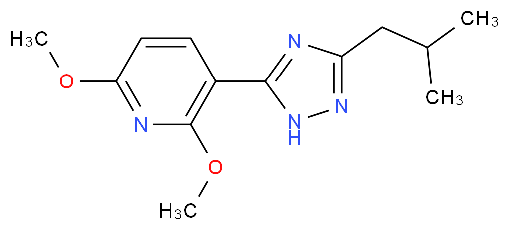 3-(3-isobutyl-1H-1,2,4-triazol-5-yl)-2,6-dimethoxypyridine_分子结构_CAS_)