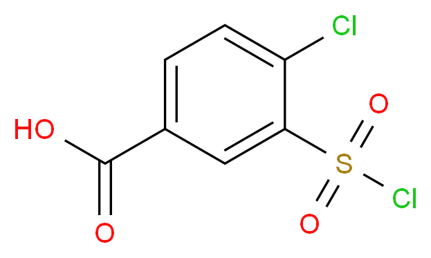 4-chloro-3-(chlorosulfonyl)benzoic acid_分子结构_CAS_2494-79-3