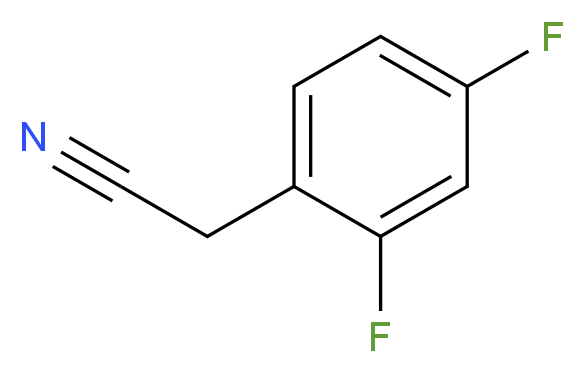 2-(2,4-difluorophenyl)acetonitrile_分子结构_CAS_656-35-9