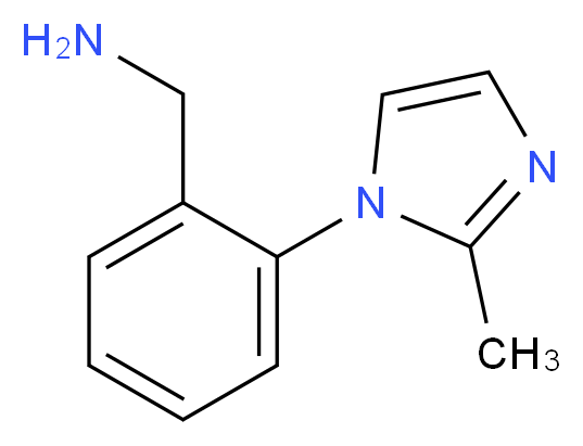 [2-(2-methyl-1H-imidazol-1-yl)phenyl]methanamine_分子结构_CAS_)