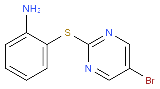 2-(5-Bromopyrimidin-2-yl)thio]aniline_分子结构_CAS_)