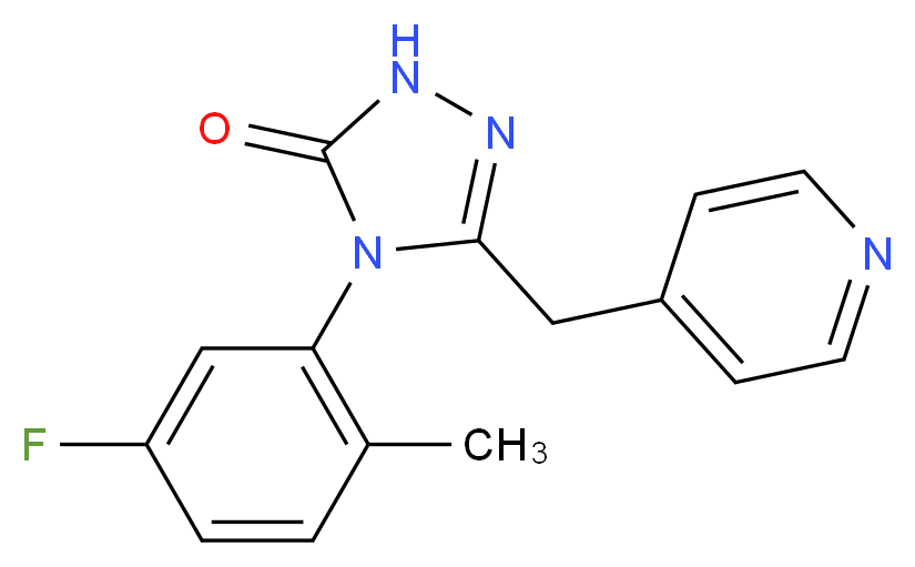 4-(5-fluoro-2-methylphenyl)-5-(pyridin-4-ylmethyl)-2,4-dihydro-3H-1,2,4-triazol-3-one_分子结构_CAS_)