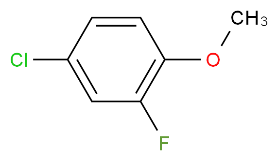 4-Chloro-2-fluoroanisole 98%_分子结构_CAS_452-09-5)