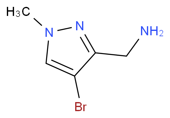 3-(Aminomethyl)-4-bromo-1-methyl-1H-pyrazole_分子结构_CAS_926921-71-3)