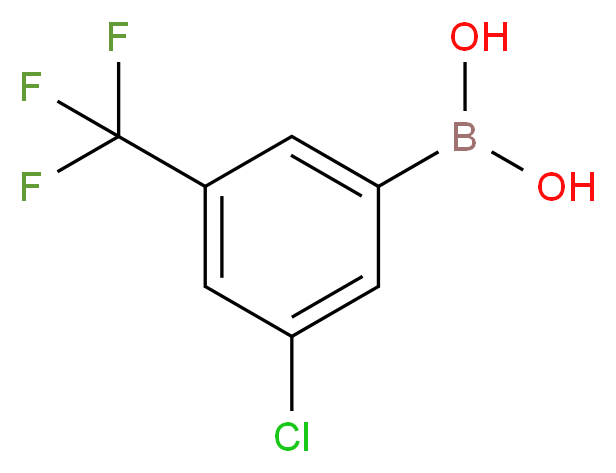 [3-chloro-5-(trifluoromethyl)phenyl]boronic acid_分子结构_CAS_1160561-31-8