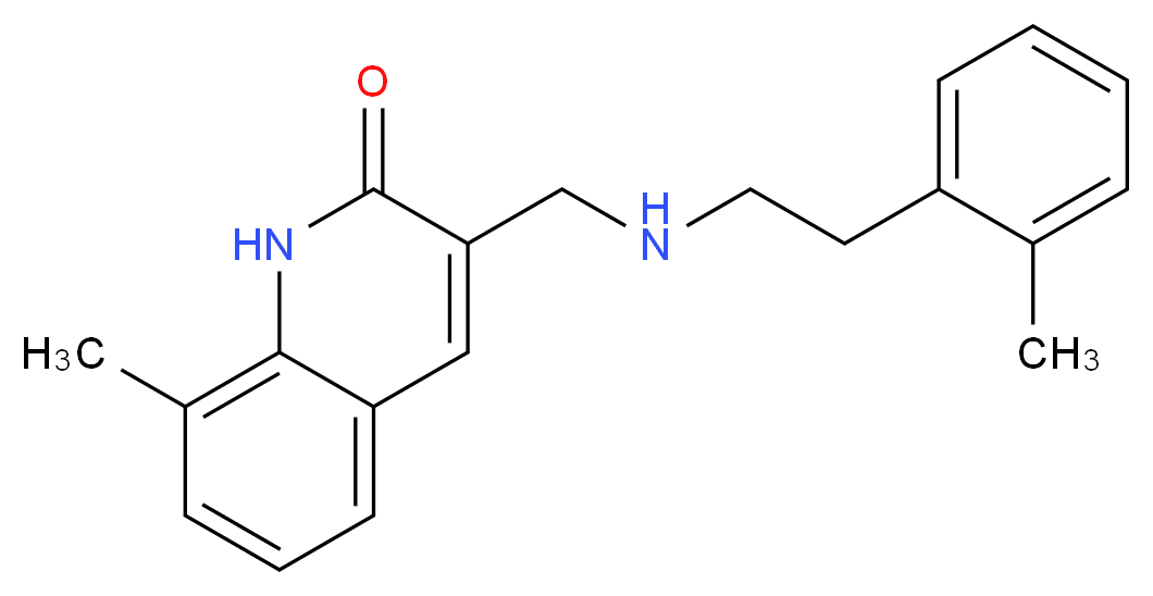 8-Methyl-3-[(2-o-tolyl-ethylamino)-methyl]-1H-quinolin-2-one_分子结构_CAS_)