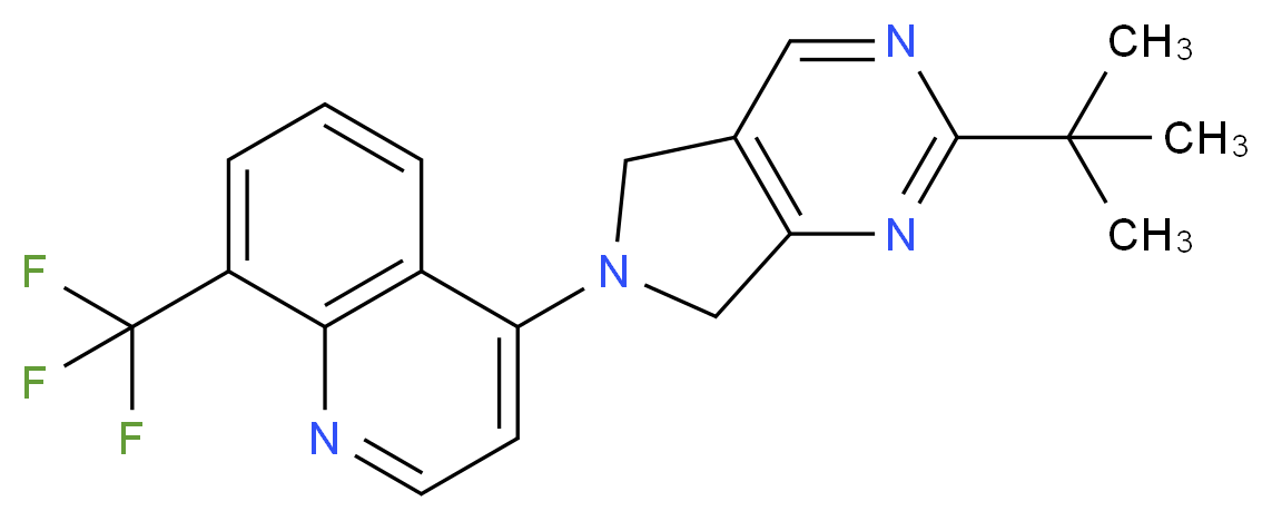 4-(2-tert-butyl-5,7-dihydro-6H-pyrrolo[3,4-d]pyrimidin-6-yl)-8-(trifluoromethyl)quinoline_分子结构_CAS_)