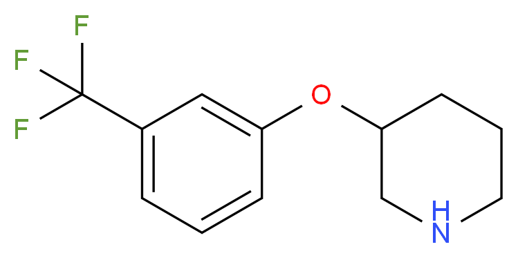 3-[3-(trifluoromethyl)phenoxy]piperidine_分子结构_CAS_946759-18-8