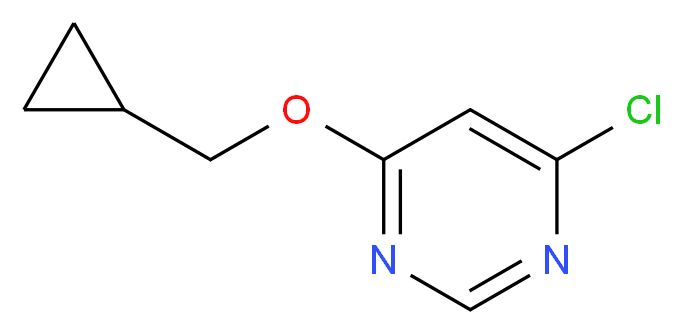 4-Chloro-6-(cyclopropylMethoxy)pyriMidine_分子结构_CAS_1249603-83-5)