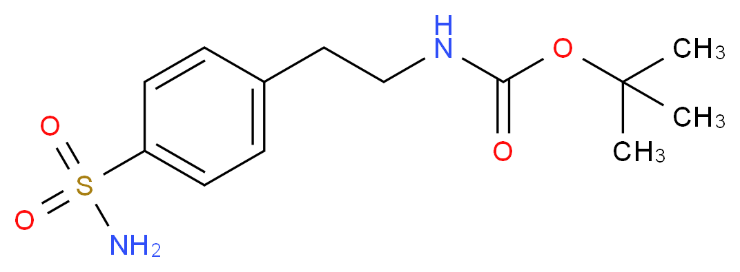 N-[2-[4-(Aminosulfonyl)phenyl]ethyl]carbamic Acid tert-Butyl Ester_分子结构_CAS_258262-54-3)