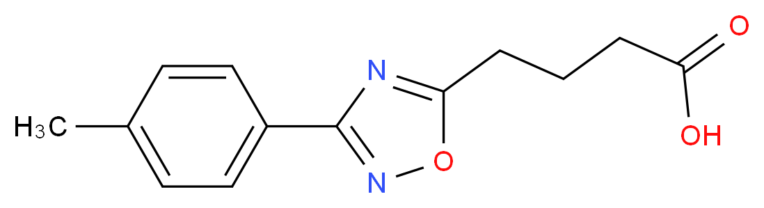 4-(3-p-Tolyl-[1,2,4]oxadiazol-5-yl)-butyric acid_分子结构_CAS_)