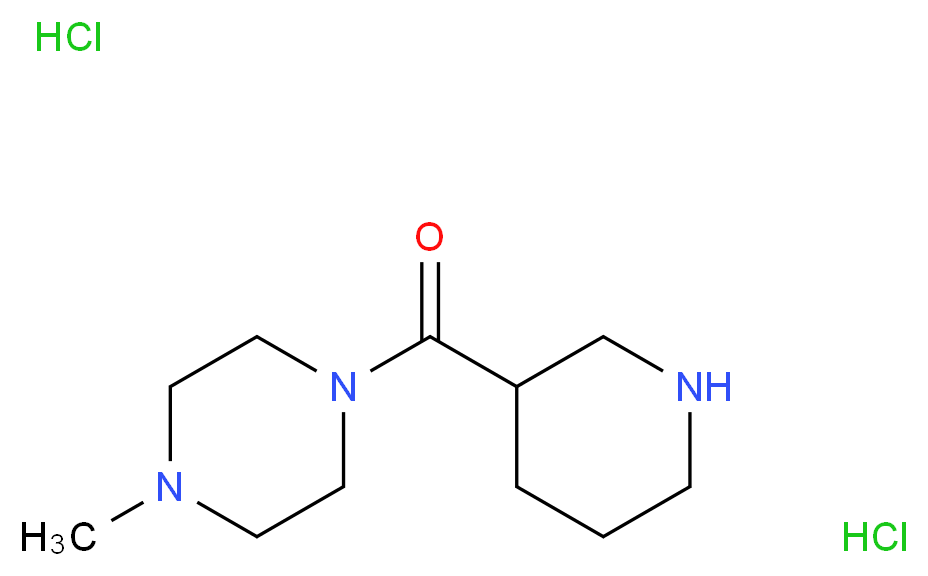 1-methyl-4-(piperidine-3-carbonyl)piperazine dihydrochloride_分子结构_CAS_690632-07-6