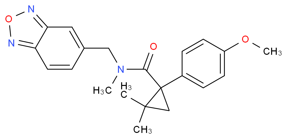 N-(2,1,3-benzoxadiazol-5-ylmethyl)-1-(4-methoxyphenyl)-N,2,2-trimethylcyclopropanecarboxamide_分子结构_CAS_)