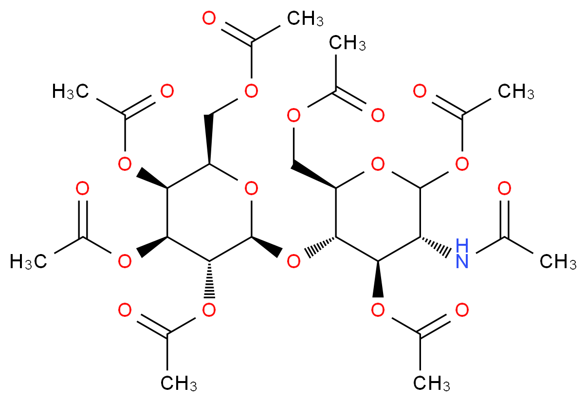 N-Acetyllactosamine Heptaacetate_分子结构_CAS_73208-61-4)