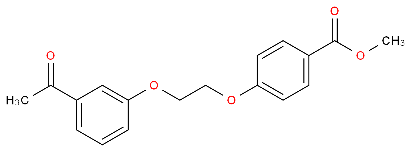 methyl 4-[2-(3-acetylphenoxy)ethoxy]benzenecarboxylate_分子结构_CAS_937601-84-8)