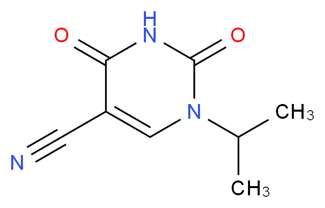 1-isopropyl-2,4-dioxo-1,2,3,4-tetrahydropyrimidine-5-carbonitrile_分子结构_CAS_57712-59-1)