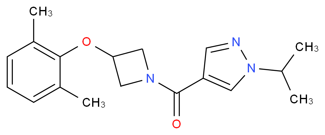 4-{[3-(2,6-dimethylphenoxy)-1-azetidinyl]carbonyl}-1-isopropyl-1H-pyrazole_分子结构_CAS_)