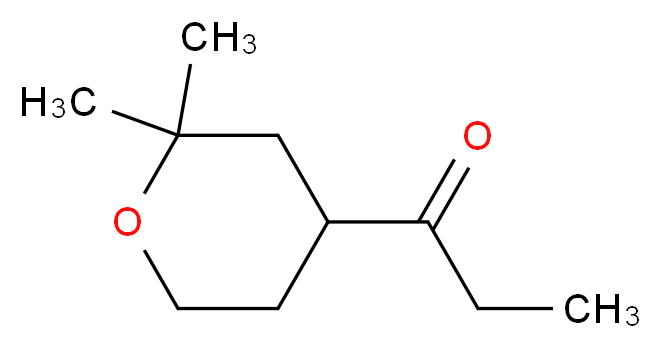 1-(2,2-dimethyloxan-4-yl)propan-1-one_分子结构_CAS_77642-82-1