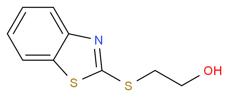 2-(2-苯并噻唑基硫代)乙醇_分子结构_CAS_4665-63-8)