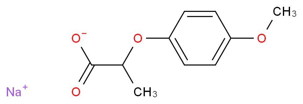 sodium 2-(4-methoxyphenoxy)propanoate_分子结构_CAS_150436-68-3